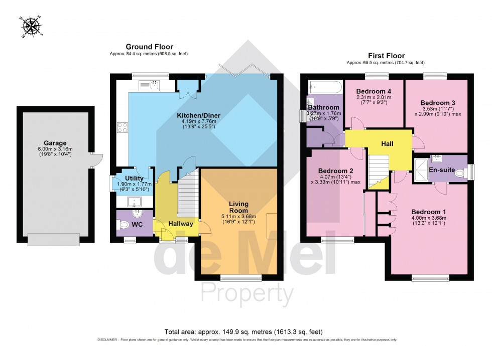 Floorplan for Conway Drive, Bishops Cleeve