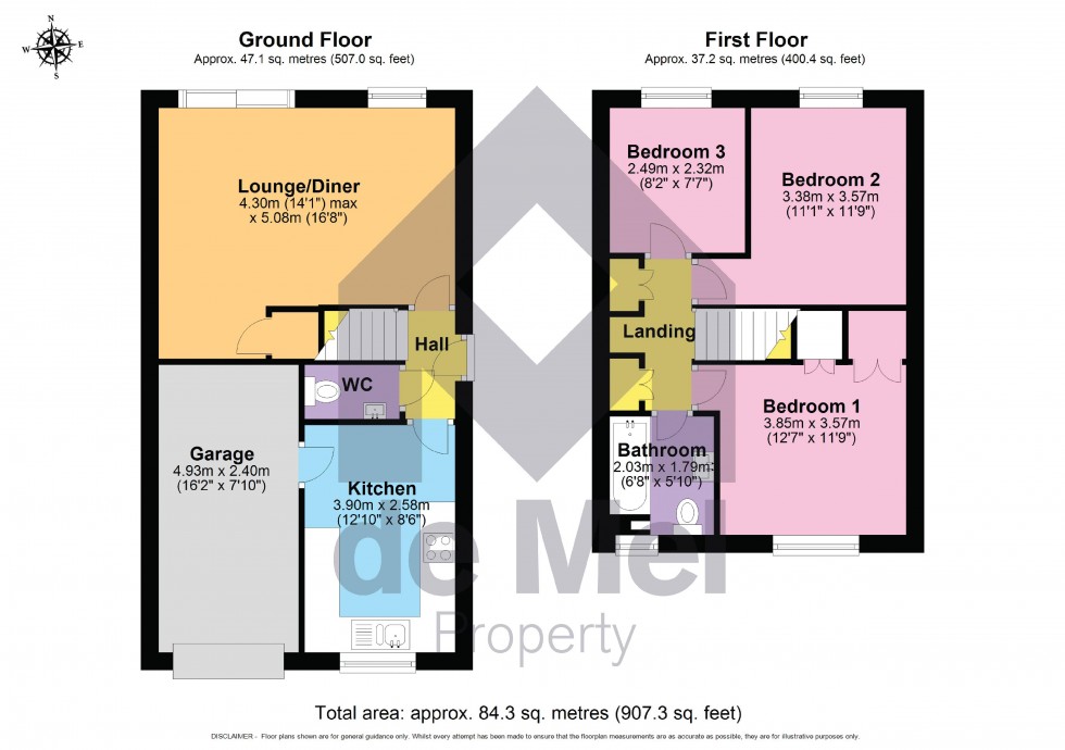 Floorplan for Minster Close, Bishops Cleeve