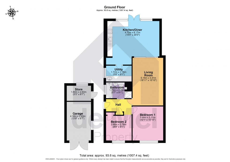 Floorplan for Selborne Road, Bishops Cleeve