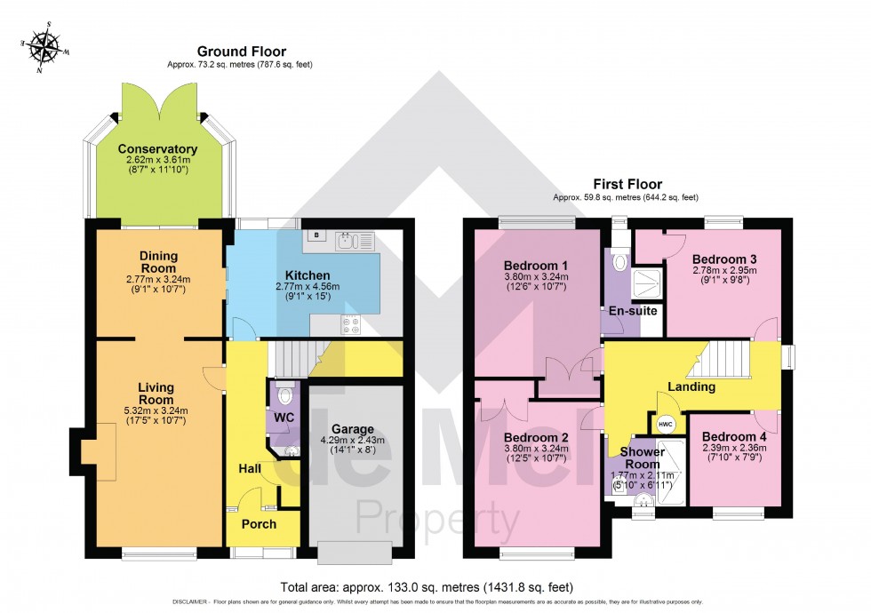 Floorplan for Nourse Close, Leckhampton