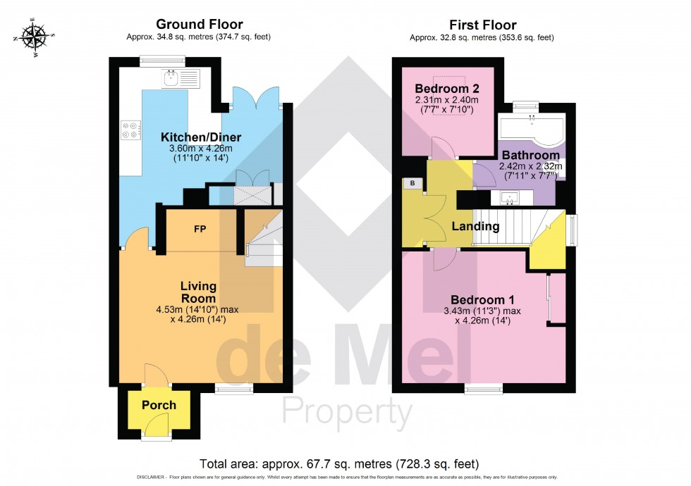 Floorplan for Foxmoor, Bishops Cleeve