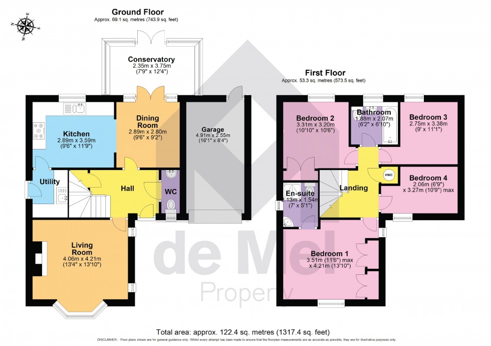 Floorplan for Murray Close, Bishops Cleeve