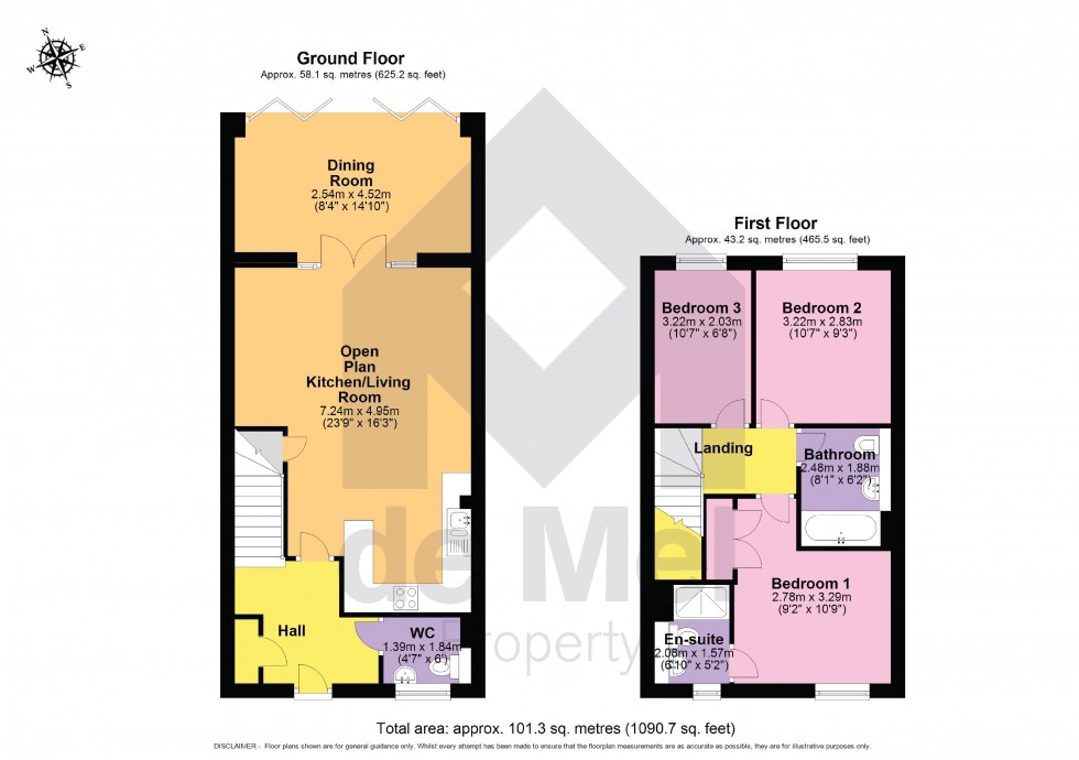 Floorplan for Russet Drive, Bishops Cleeve