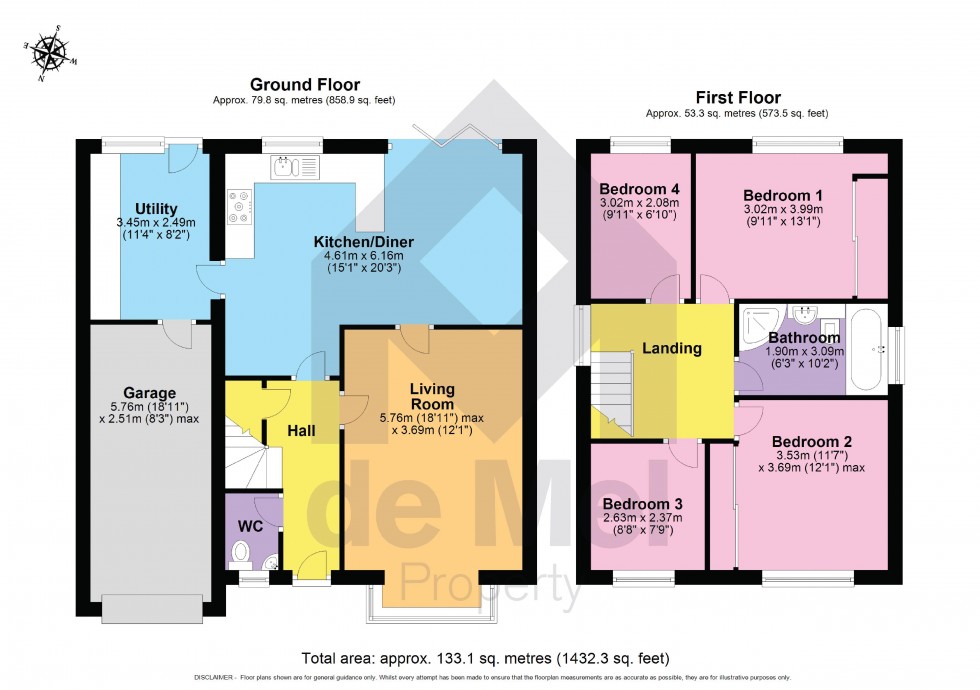 Floorplan for Pottersfield Road, Woodmancote