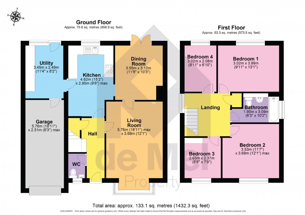 Floorplan for Pottersfield Road, Woodmancote