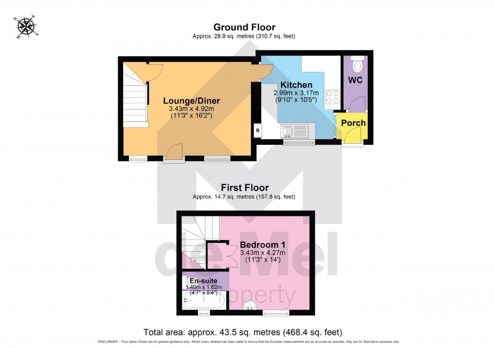 Floorplan for Swan Lane, Stoke Orchard