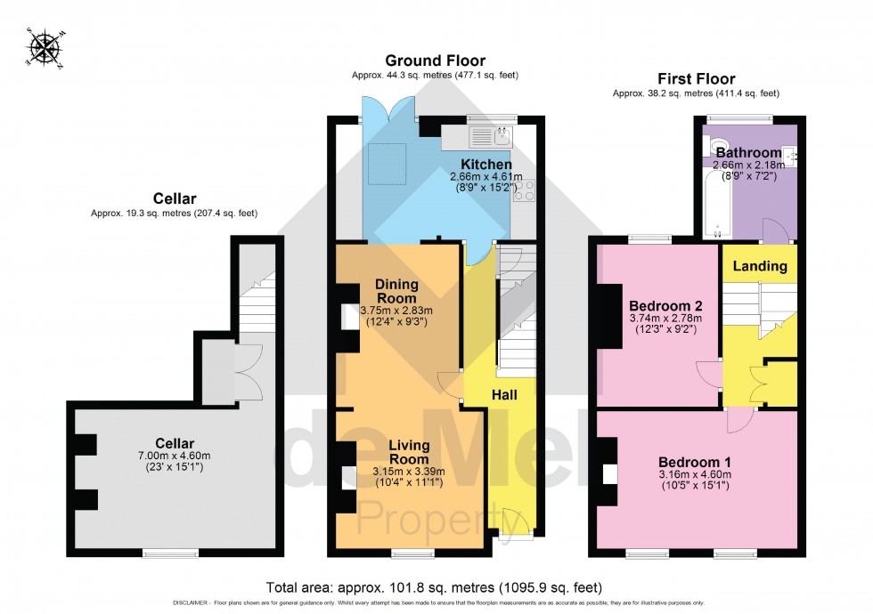 Floorplan for St. Annes Terrace, Cheltenham