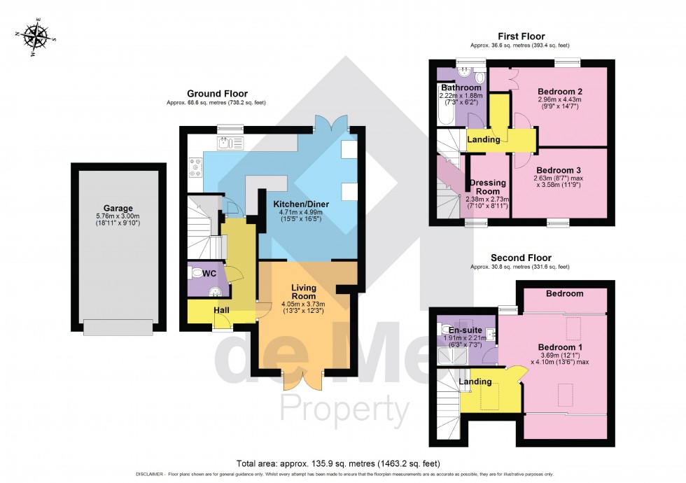 Floorplan for Lime Road, Walton Cardiff