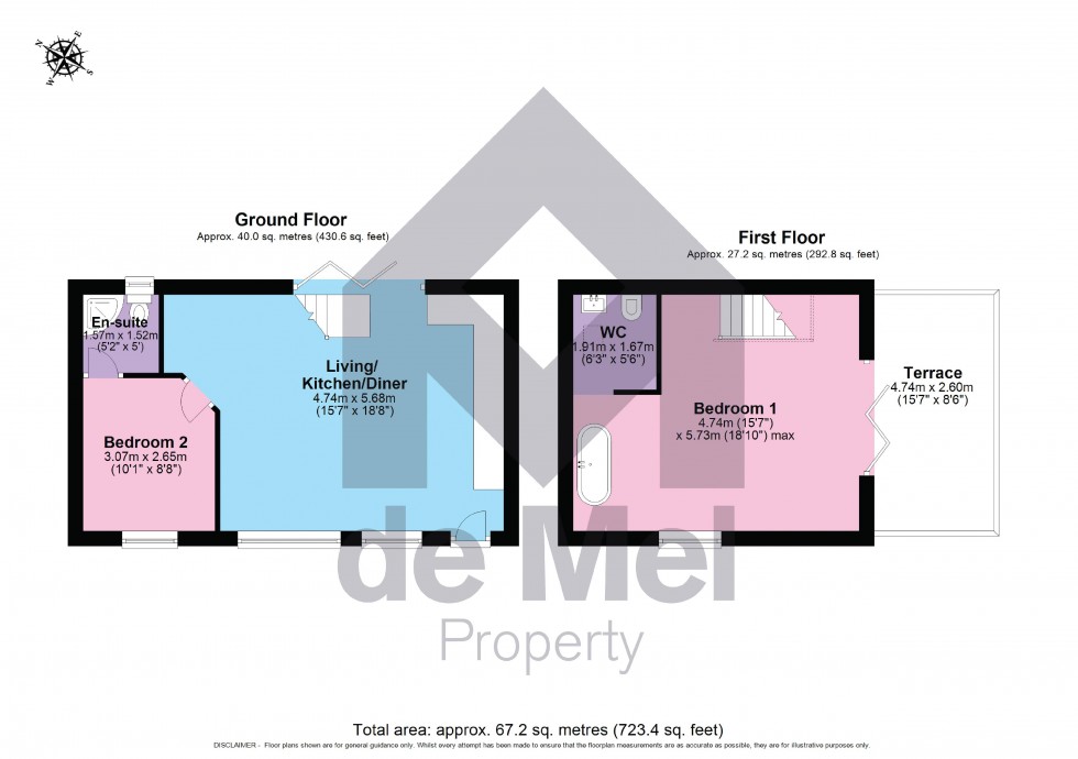 Floorplan for Lansdown Terrace Lane, Montpellier