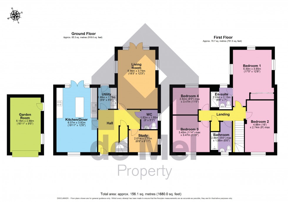 Floorplan for Barleyfields Avenue, Bishops Cleeve