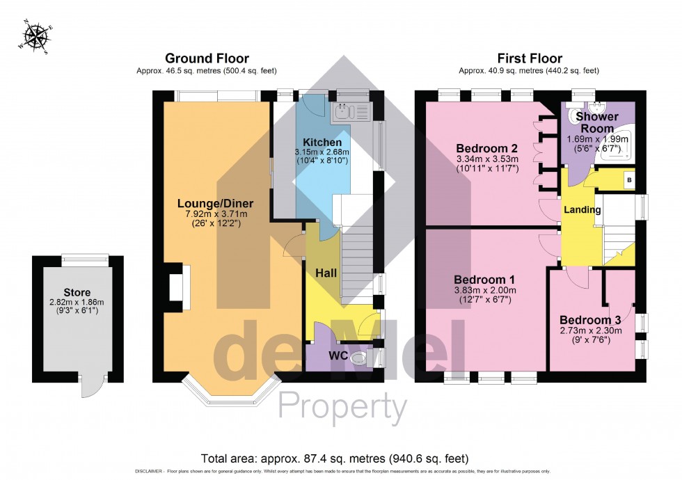 Floorplan for St. Michaels Avenue, Bishops Cleeve