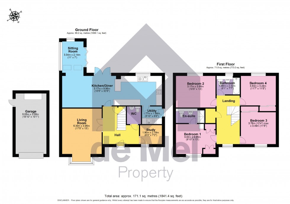 Floorplan for Barleyfields Avenue, Bishops Cleeve