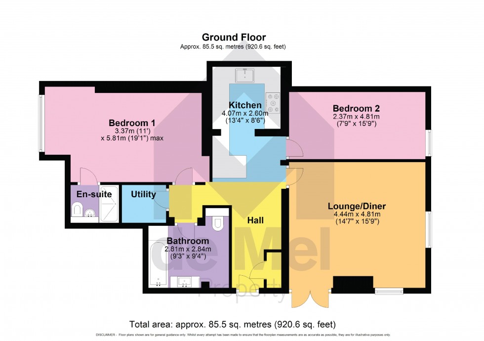 Floorplan for St. Georges Road, Cheltenham