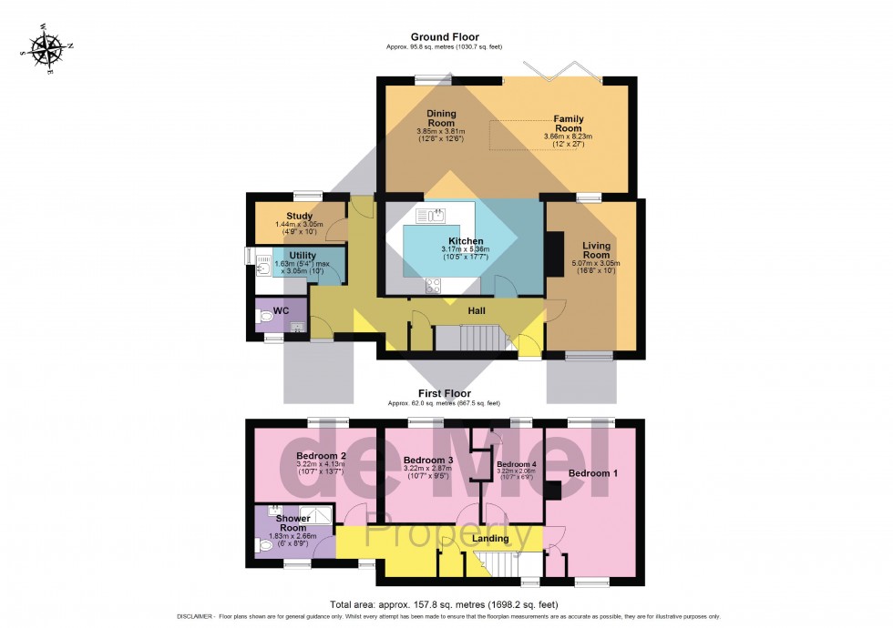 Floorplan for Woodmans Way, Bishops Cleeve, Gloucestershire, GL52