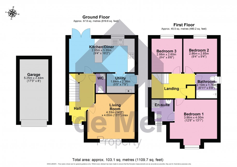 Floorplan for Olivine Crescent, Bishops Cleeve