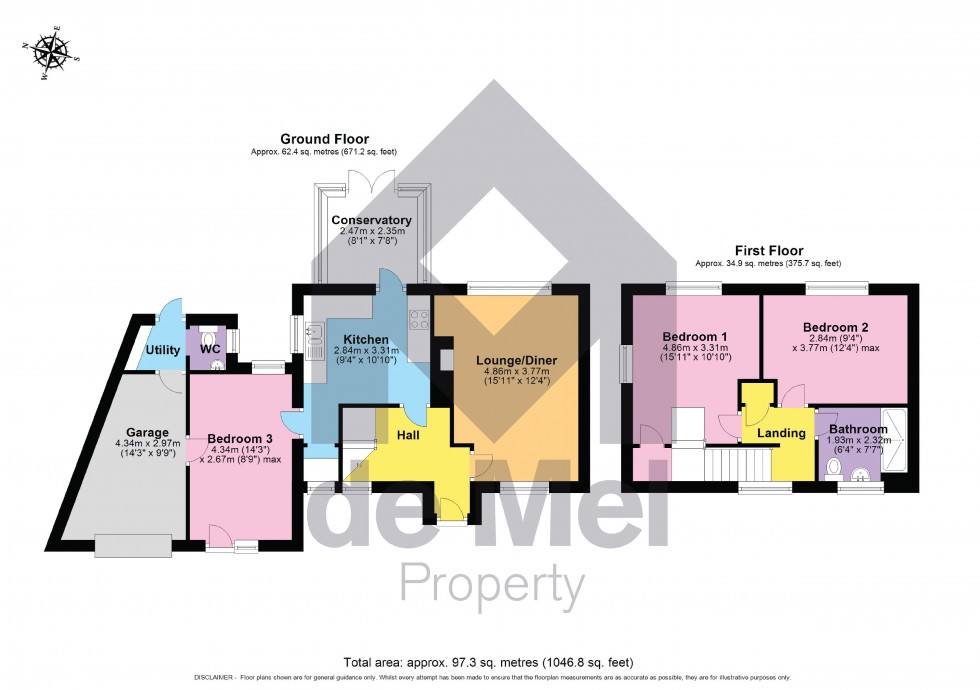 Floorplan for Willow Close, Ashton Under Hill