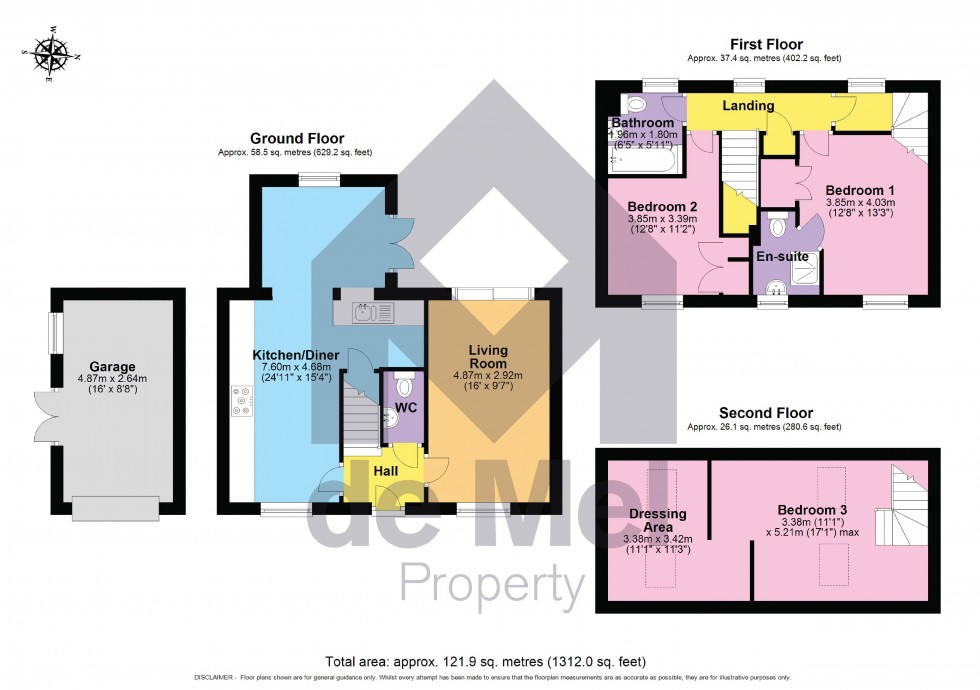 Floorplan for Second Crossing Road, Walton Cardiff