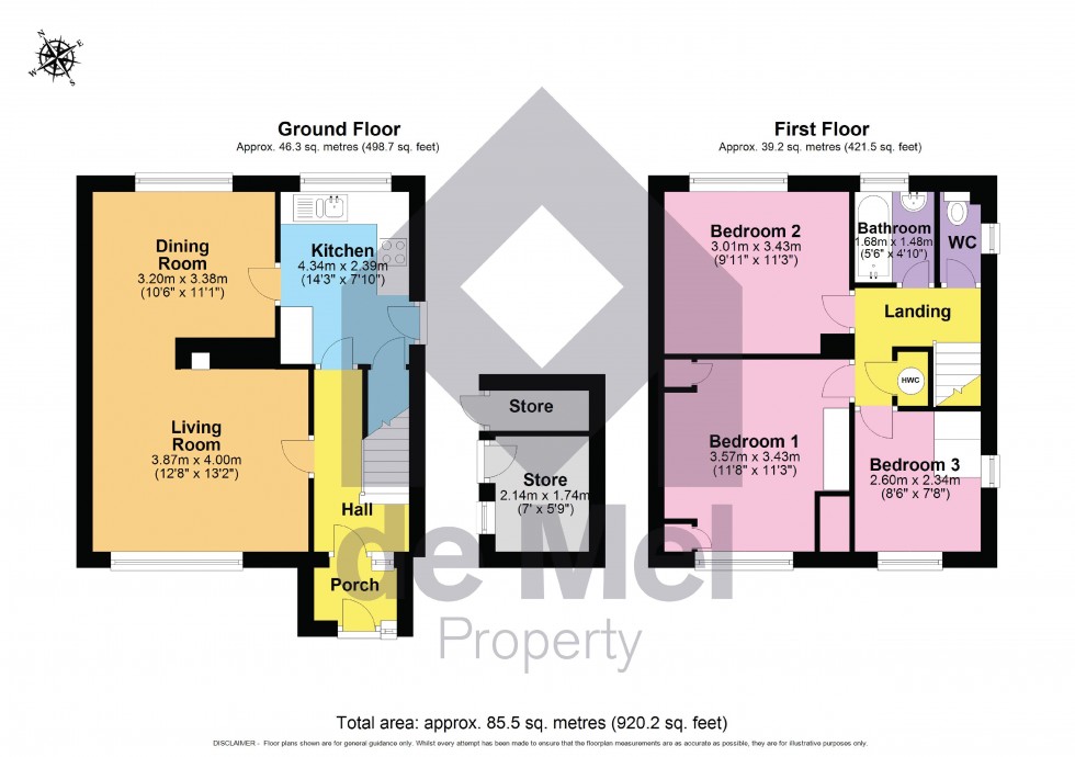 Floorplan for Minetts Avenue, Bishops Cleeve