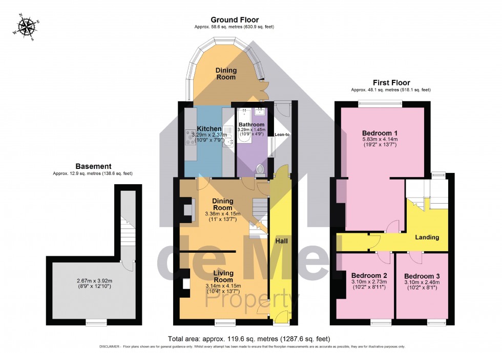 Floorplan for St Anne's Terrace, Cheltenham