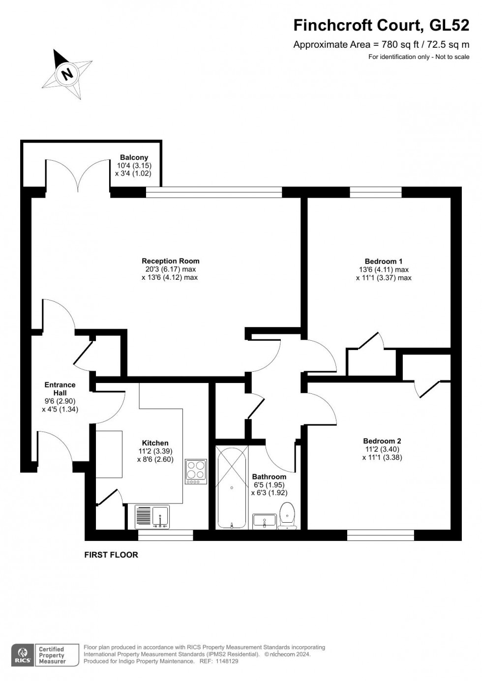 Floorplan for Finchcroft Court, Prestbury