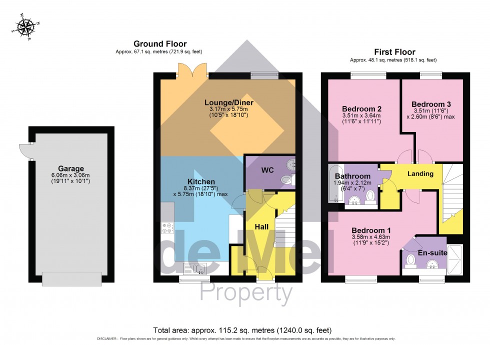 Floorplan for Sharing Grove, Bishops Cleeve, Cheltenham, Gloucestershire, GL52