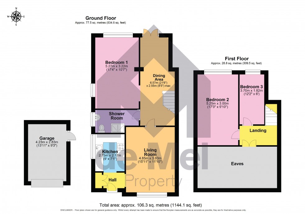 Floorplan for Thistle Downs, Northway, Tewkesbury