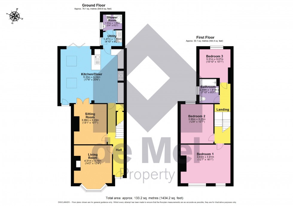 Floorplan for Oakland Avenue, Cheltenham