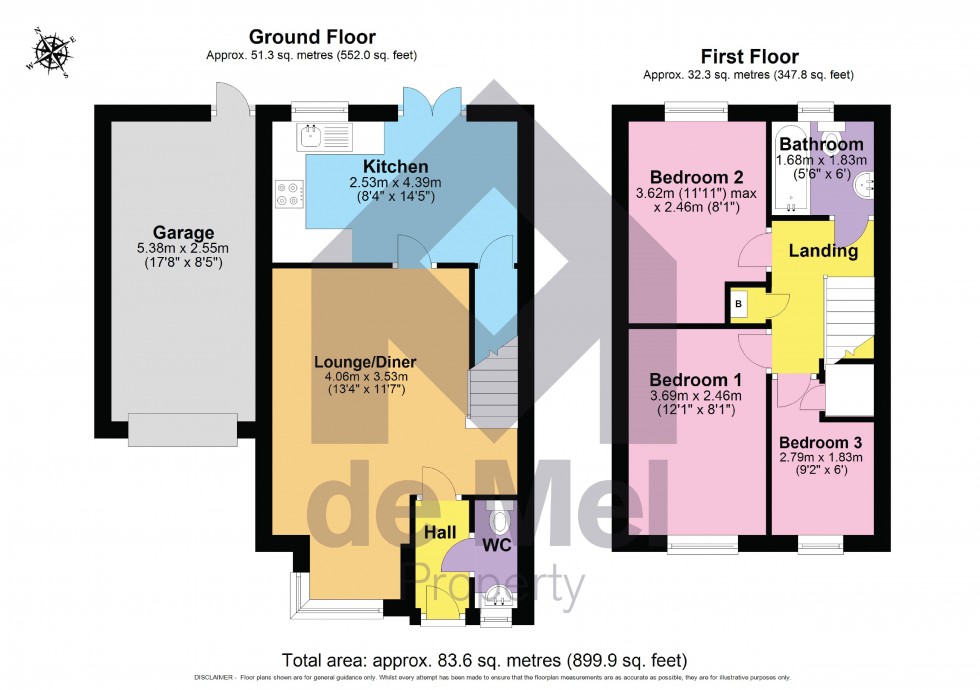 Floorplan for Triscombe Way, Cheltenham