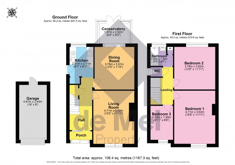 Floorplan for Arle Gardens, Cheltenham