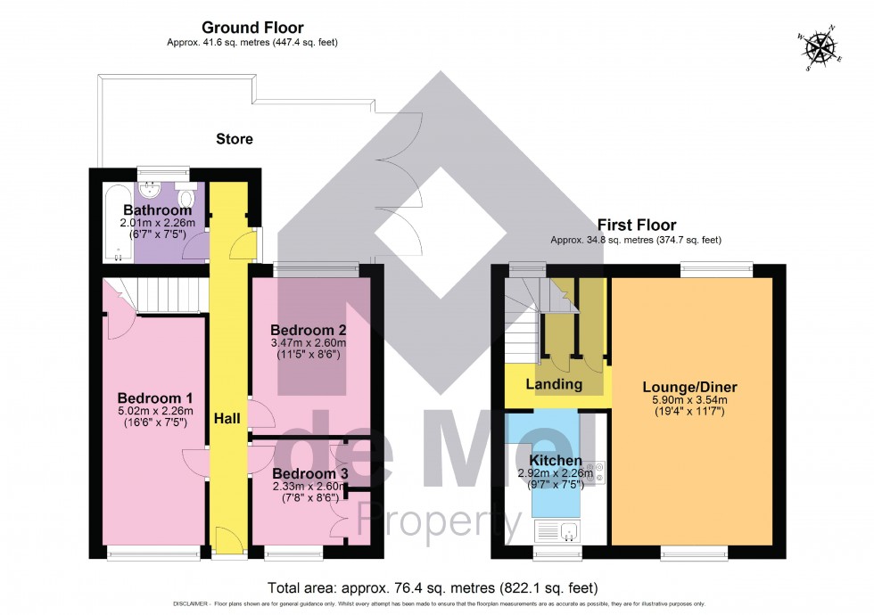 Floorplan for Patterdale Close, Swindon Village