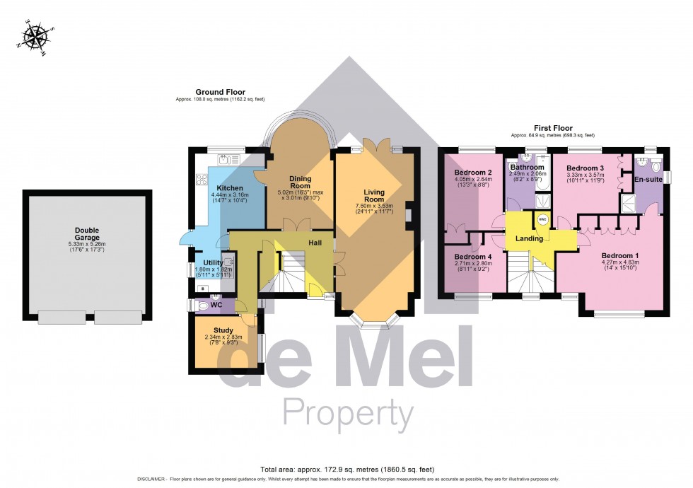 Floorplan for Conningsby Drive, Pershore