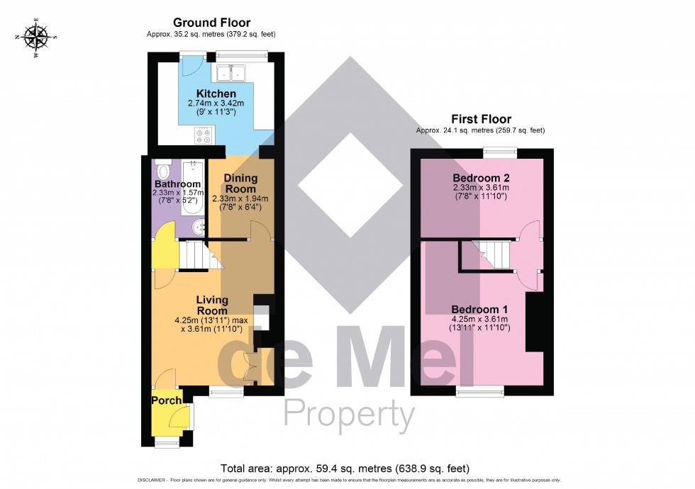 Floorplan for Bouncers Lane, Prestbury