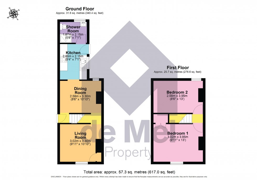 Floorplan for Rosehill Street, Cheltenham, Gloucestershire, GL52