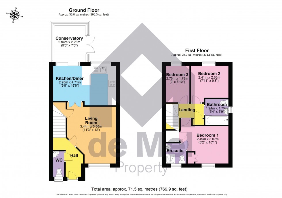 Floorplan for Thatcham Road, Walton Cardiff