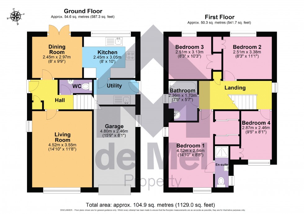 Floorplan for Nortenham Close, Bishops Cleeve