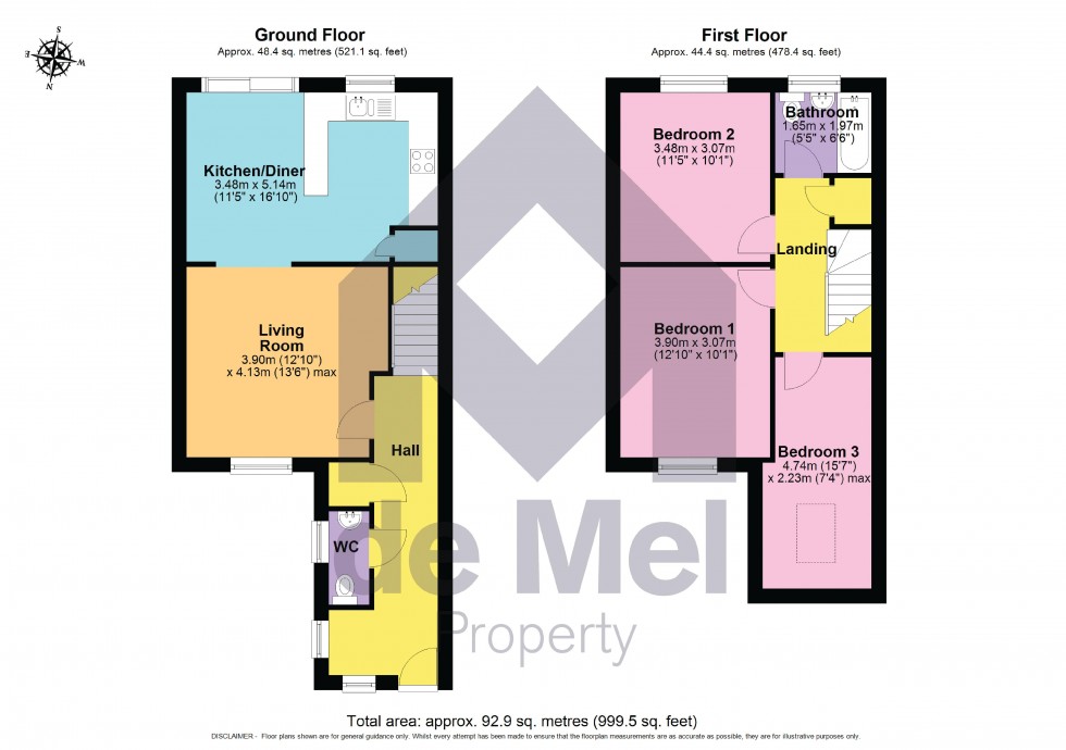 Floorplan for King Arthur Close, Charlton Kings, Cheltenham, Gloucestershire, GL53