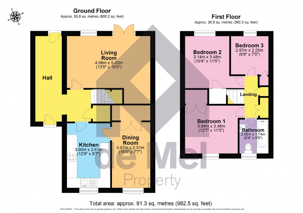 Floorplan for Nortenham Close, Bishops Cleeve