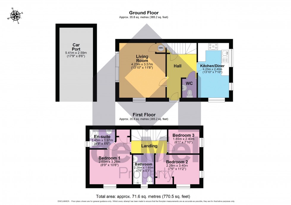 Floorplan for Appleyard Close, Uckington