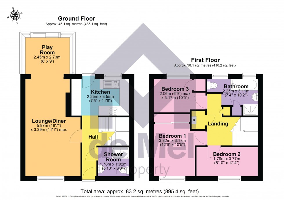 Floorplan for Gould Drive, Northway, Tewkesbury, GL20