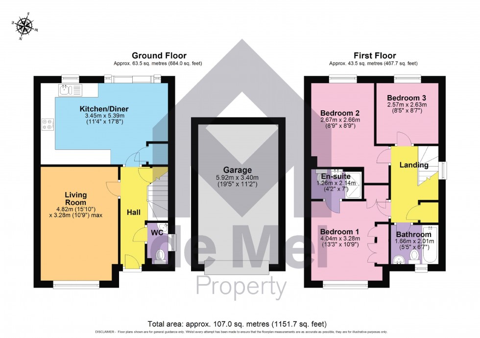 Floorplan for Stanley Close, Winchcombe