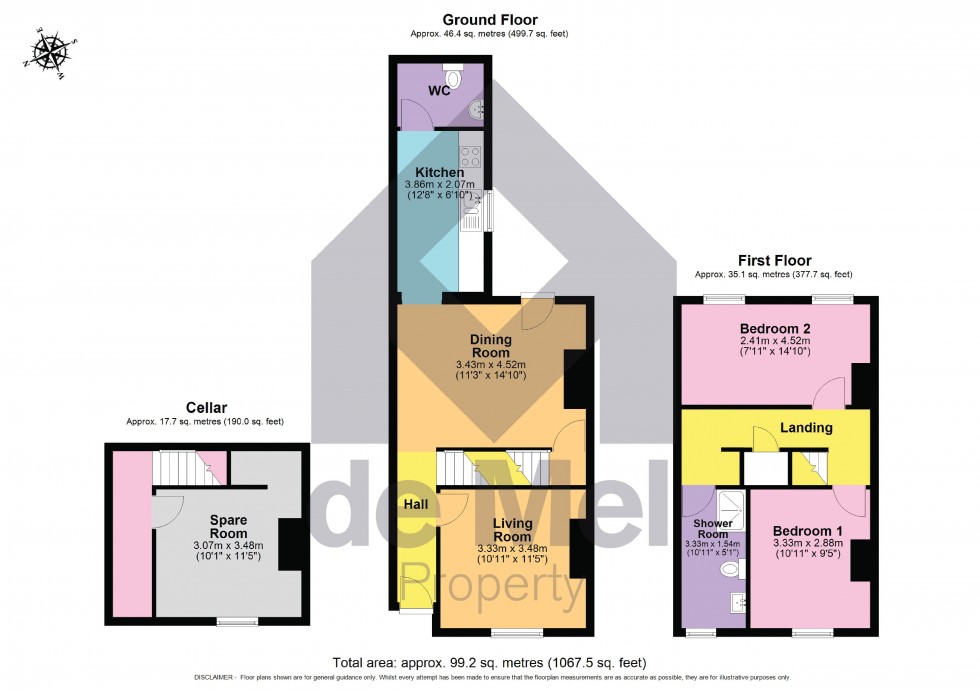 Floorplan for Courtenay Street, Cheltenham, Gloucestershire, GL50
