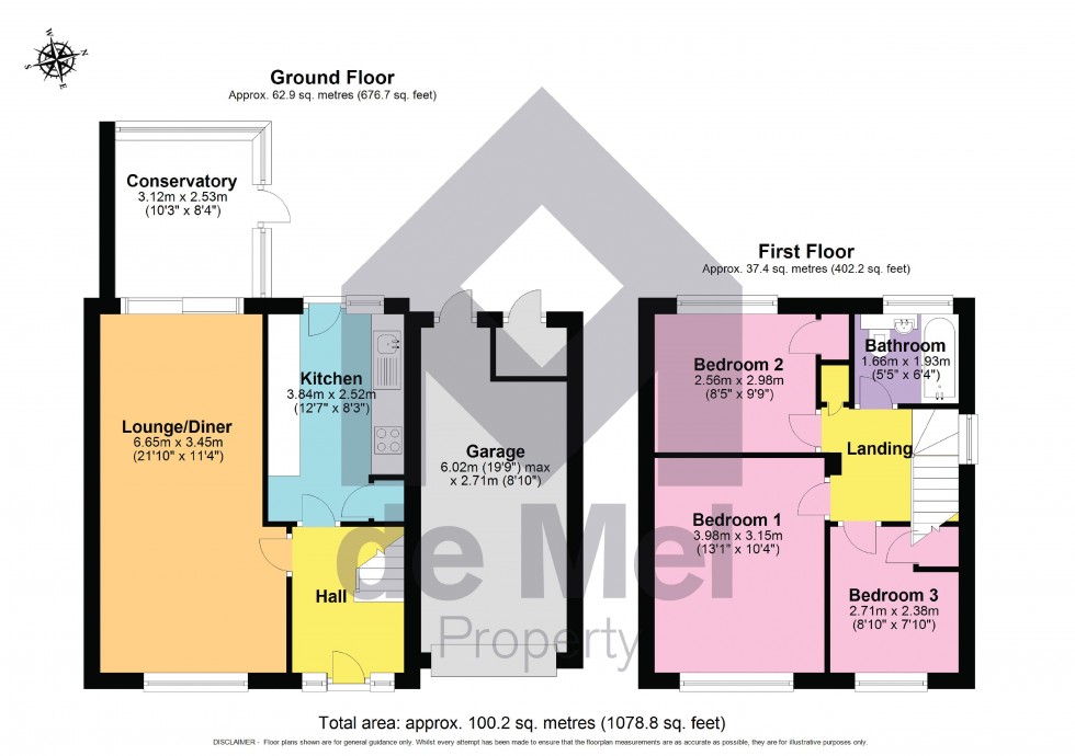 Floorplan for Crown Drive, Bishops Cleeve