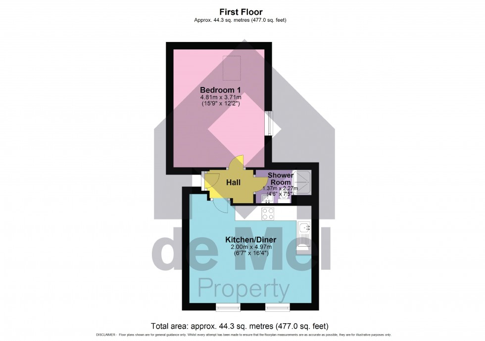 Floorplan for Duke Street, Cheltenham, Gloucestershire, GL52