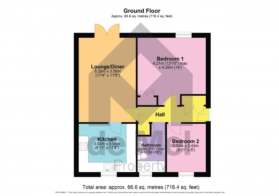Floorplan for King George Close, Cheltenham