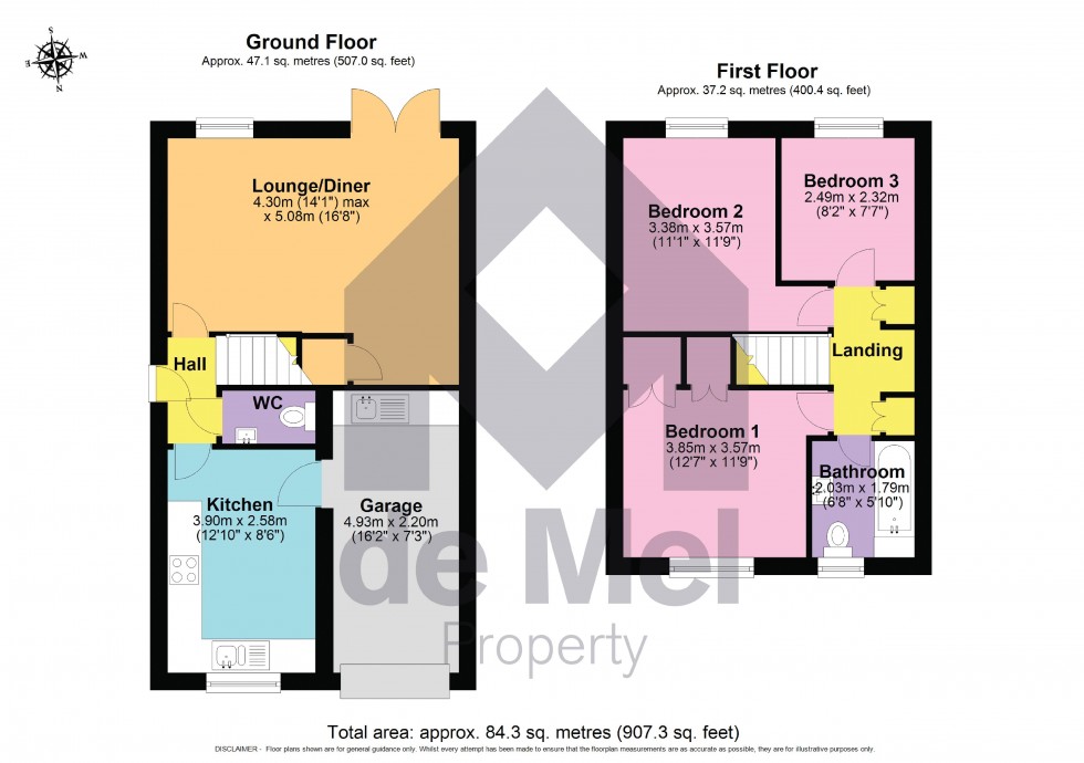 Floorplan for Minster Close, Bishops Cleeve