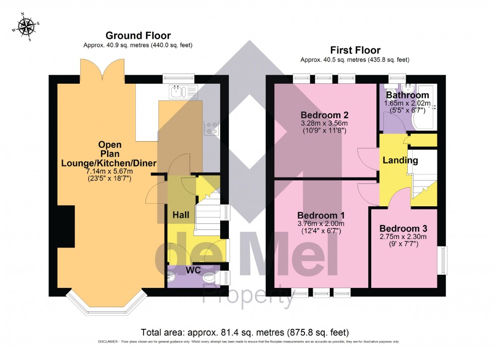 Floorplan for St. Michaels Avenue, Bishops Cleeve, GL52