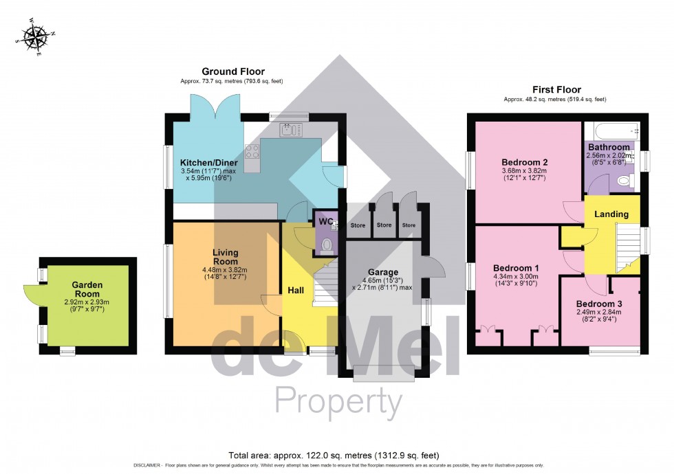 Floorplan for Hetton Gardens, Charlton Kings, Cheltenham, GL53