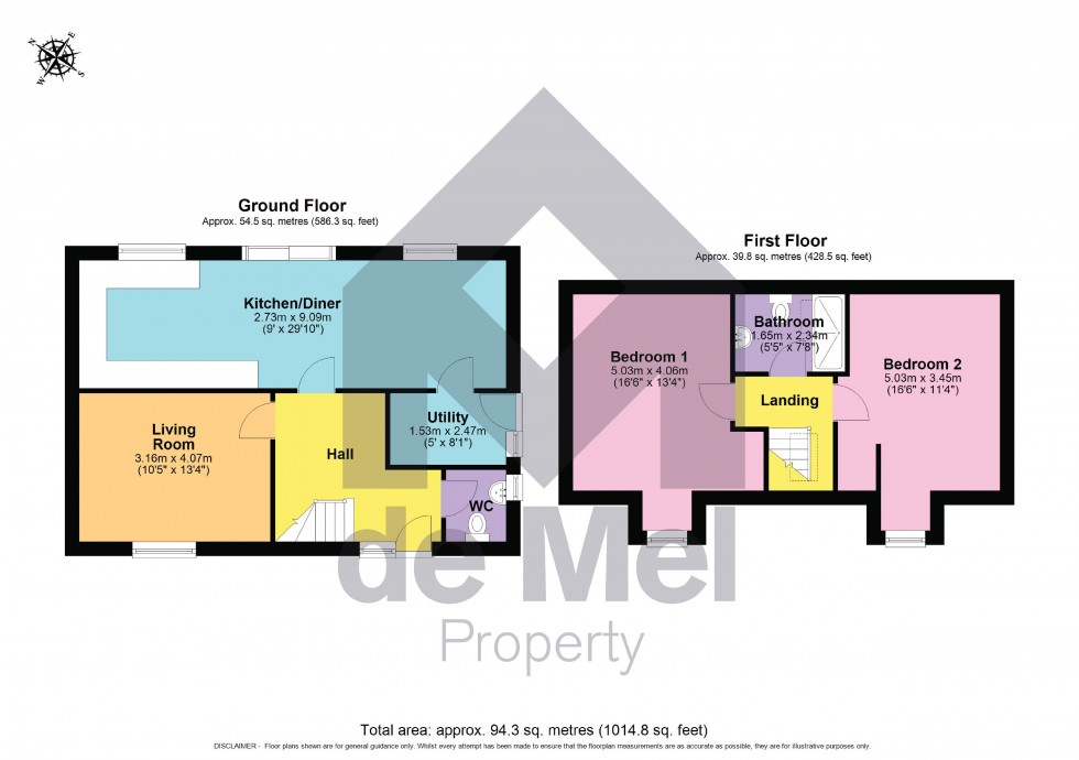 Floorplan for School Road, Hampton, Evesham, WR11