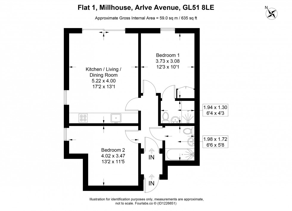Floorplan for Arle Avenue, Cheltenham, GL51