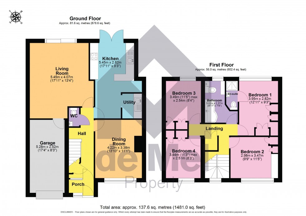 Floorplan for Grayston Close, Tewksbury